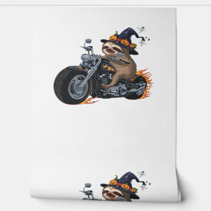 Papel Pintado Espeluznante moto montada en Halloween Biker Fun C