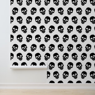Papel Pintado Espeluznantes cráneos de Halloween enlosados