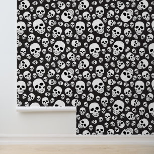 Papel Pintado Espeluznantes cráneos de Halloween enlosados