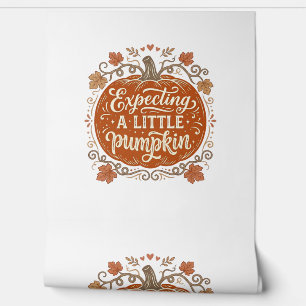 Papel Pintado Esperando una pequeña calabaza de otoño Camiseta d