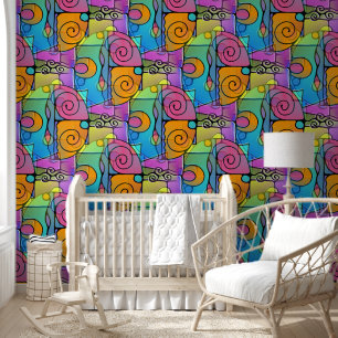 Papel Pintado Espirales abstractos de energía - patrón continuo 
