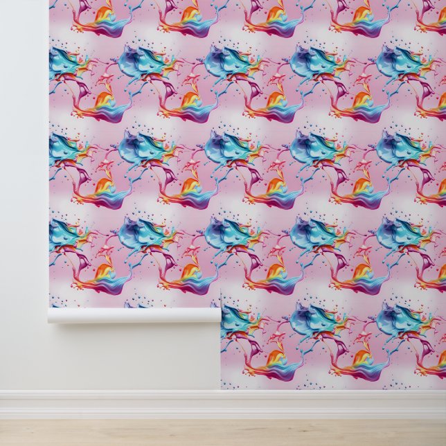 Papel Pintado Esplusa de pintura arco iris (Solicitud)