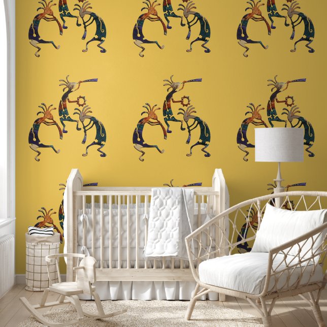 Papel Pintado Estadounidenses nativos Kokopelli Trio 1 (Niños)