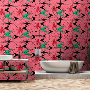 Papel Pintado Estallido de cólera del Naranja Aqua Black Atomic