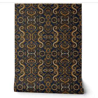 Papel Pintado Estampa africana ornamental de cachemira en oro ín