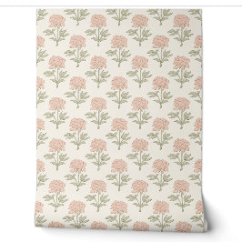 Papel Pintado Estampa floral de peonía Bloque Vintage Cottage Ro
