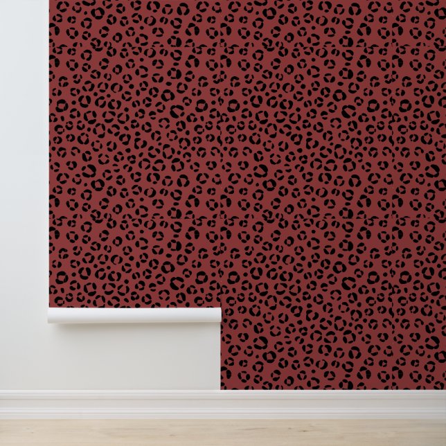 Papel Pintado Estampado Animal Borgoña (Solicitud)