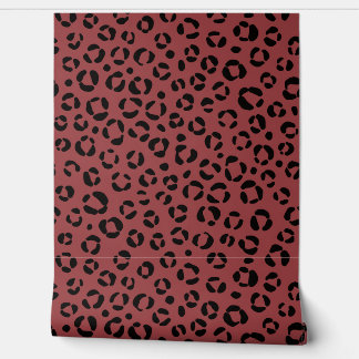 Papel Pintado Estampado Animal Burgundy