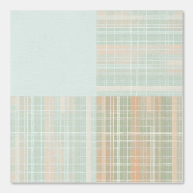 Papel Pintado Estampado geométrico de cuadros azul pálido modern (Anverso)