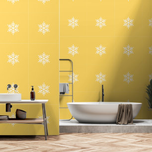 Papel Pintado Estilizados copos de nieve nórdicos sobre suave am