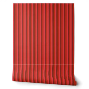 Papel Pintado Estilo campestre 1/4" Rayas rojas rústicas