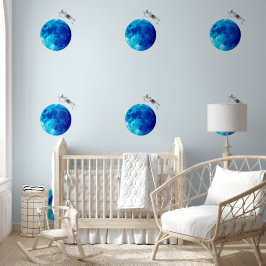 Papel Pintado Estrella de tiro sobre luna azul