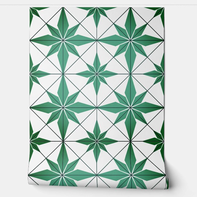 Papel Pintado Estrella verde (Desenrollar)