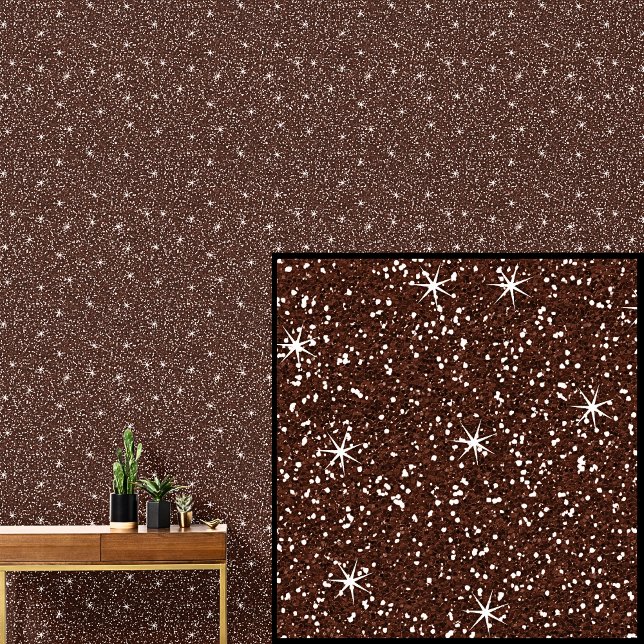 Papel Pintado Estrellas de espuma oscuras de mitad de marrón (Subido por el creador)