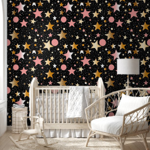 Papel Pintado Estrellas de niñas pequeñas con estampado de guard