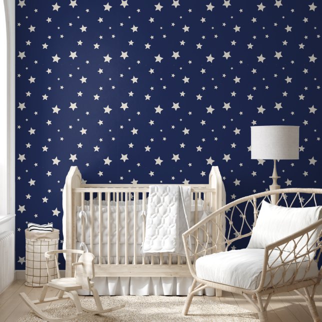 Papel Pintado Estrellas nocturnas estelares singulares y moderna (Niños)