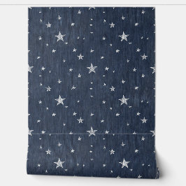 Papel Pintado Estrellas Sobre Denim