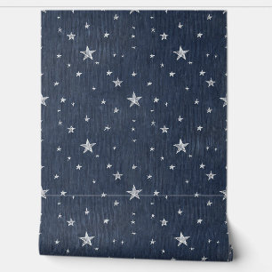 Papel Pintado Estrellas Sobre Denim