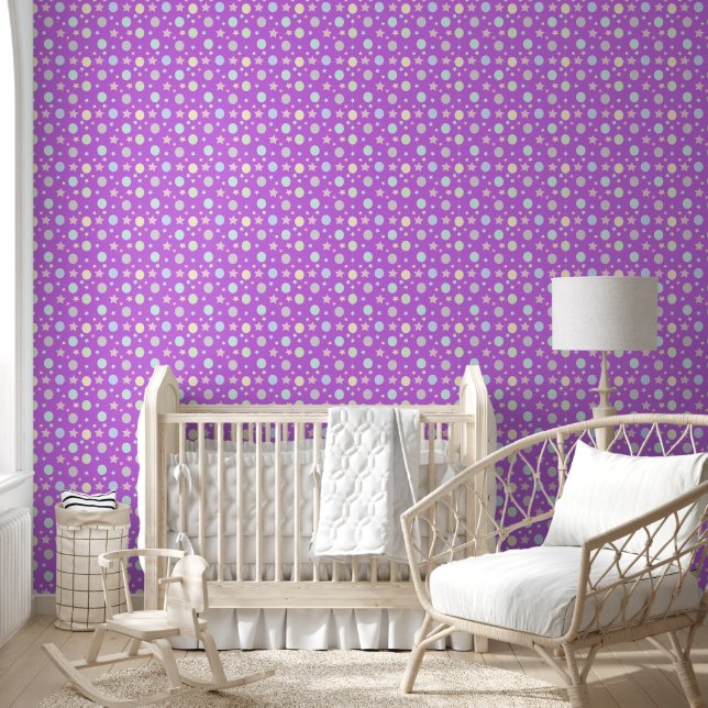 Papel Pintado Estrellas y puntos (Niños)