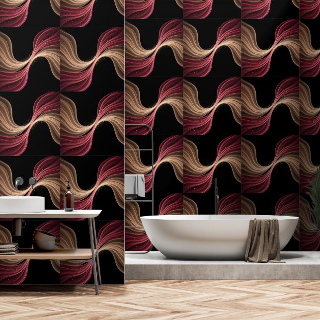 Papel Pintado Eternal Flow of Love — Abstract Romantic Art (Baño)