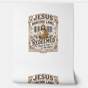 Papel Pintado Etiqueta de código de barras de Jesús Redimido Jes