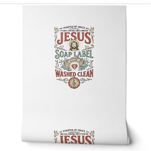 Papel Pintado Etiqueta de Jabón de Jesús Lavado Limpio Jabón de 