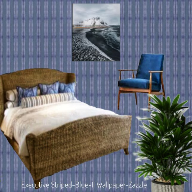 Papel Pintado Executive Striped-Blue-II (Subido por el creador)