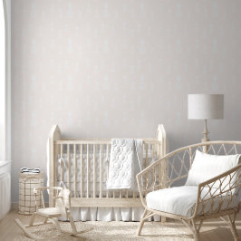 Papel Pintado Exótico patrón de piña blanco rosa bebé