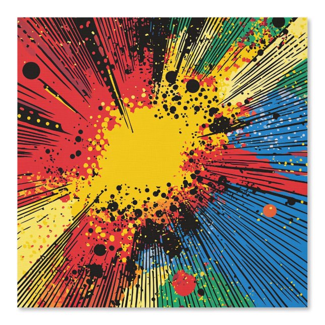 Papel Pintado Explosión de arte pop de estilo cómico (10) (Anverso)