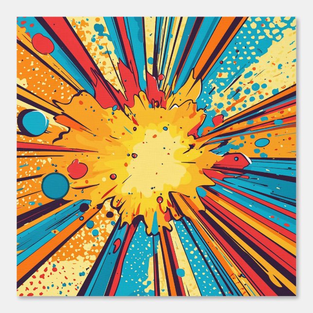 Papel Pintado Explosión de arte pop de estilo cómico (11) (Anverso)