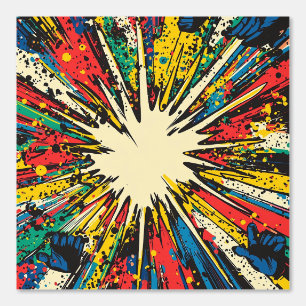 Papel Pintado Explosión de arte pop de estilo cómico (2)