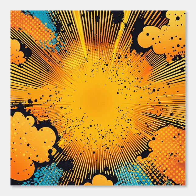 Papel Pintado Explosión de arte pop de estilo cómico (8) (Anverso)