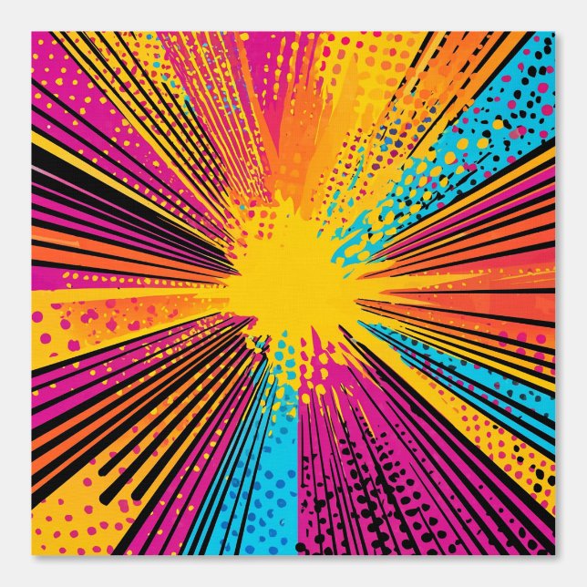 Papel Pintado Explosión de arte pop de estilo cómico (9) (Anverso)
