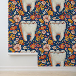 Papel Pintado Expresionismo Flagrante Diente Decoración Clínica 