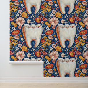 Papel Pintado Expresionismo Flagrante Diente Decoración Clínica 