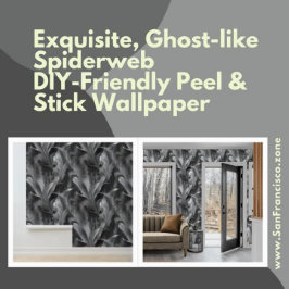 Papel Pintado Exquisito, estilo Fantasma Spiderweb DIY Peel y St