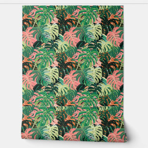 Papel Pintado Extravagancia de hojas tropicales