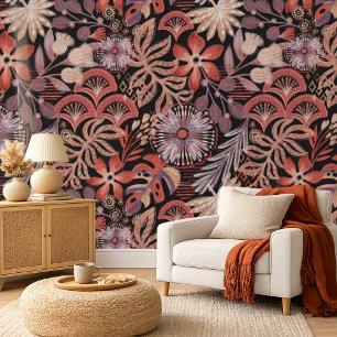 Papel Pintado Exuberante Botánico Tropical Boho