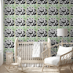 Papel Pintado Familia Panda Divertido