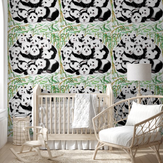 Papel Pintado Familia Panda Funny (Niños)