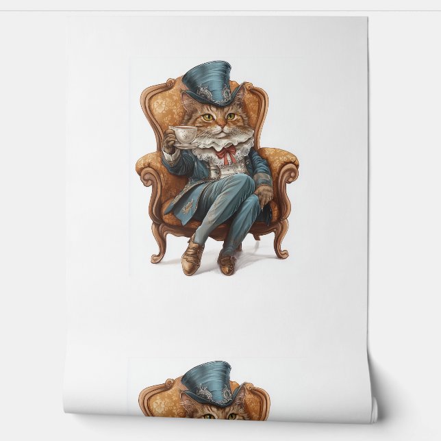 Papel Pintado Fancy Cat Society - Victoria Royal Kitty (Desenrollar)