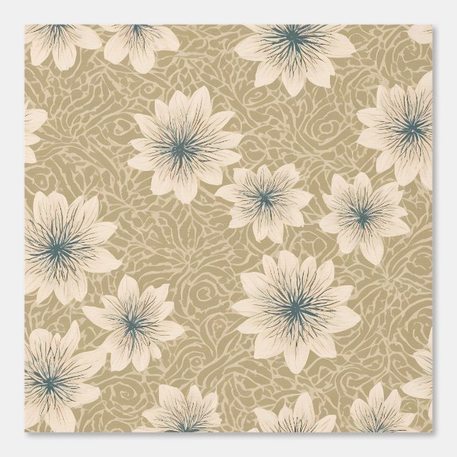 Papel Pintado Fantasía floral caprichosa: un patrón lúdico (Anverso)