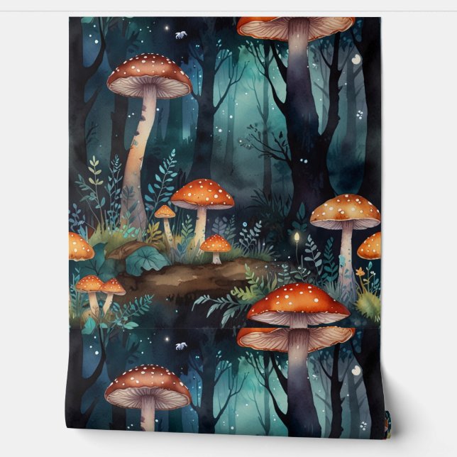 Papel Pintado Fantasía mágica y brillante de los bosques (Desenrollar)