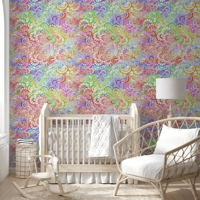 Papel Pintado Fantasy Paisley Ornamentos Seamless Pattern 7 (Niños)