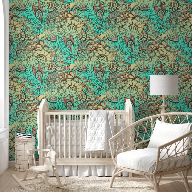 Papel Pintado Fantasy Paisley Ornaments Seamless Pattern 10 (Niños)