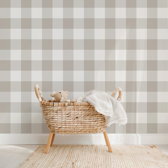 Papel Pintado Farmhouse Gingham Dove Gray (Subido por el creador)