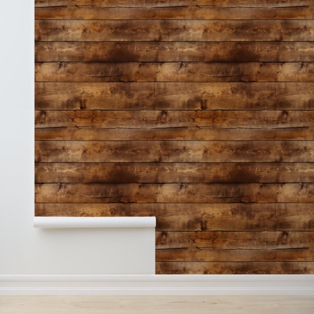 Papel Pintado Faux Brown Wood (Solicitud)