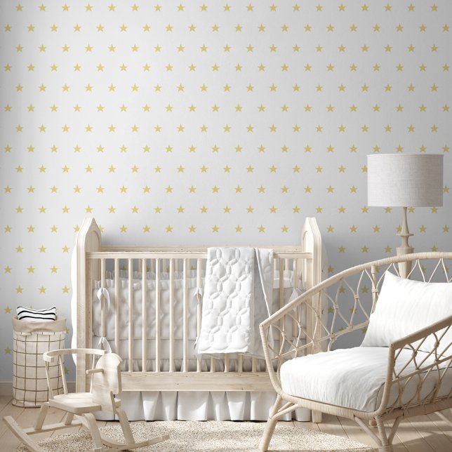 Papel Pintado Faux Gold Stars Nursery Kids Room Home Wall Decora (Faux Gold Stars Nursery Kids Room Home Wall Decor Wallpaper)