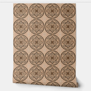 Papel Pintado Faux Tiles Mosaic Vintage Ornaments