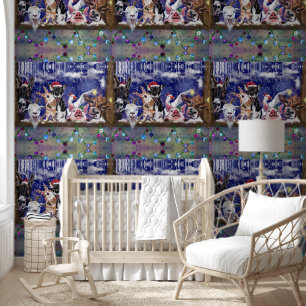 Papel Pintado Felices Navidades Granja Fiesta animal Gracioso